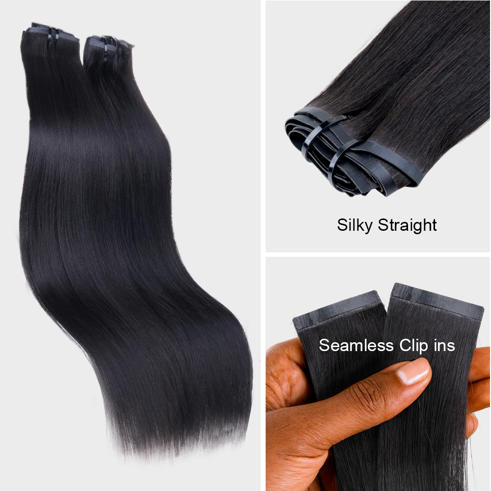 $99 BOGO | Body Wave / Yaki / Kinky Straight / Straight Clip in Hair Extensions