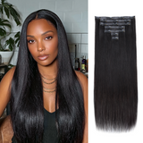 $99 BOGO | Lashey Yaki Straight Invisi Edge Seamless Clip in Hair Extensions