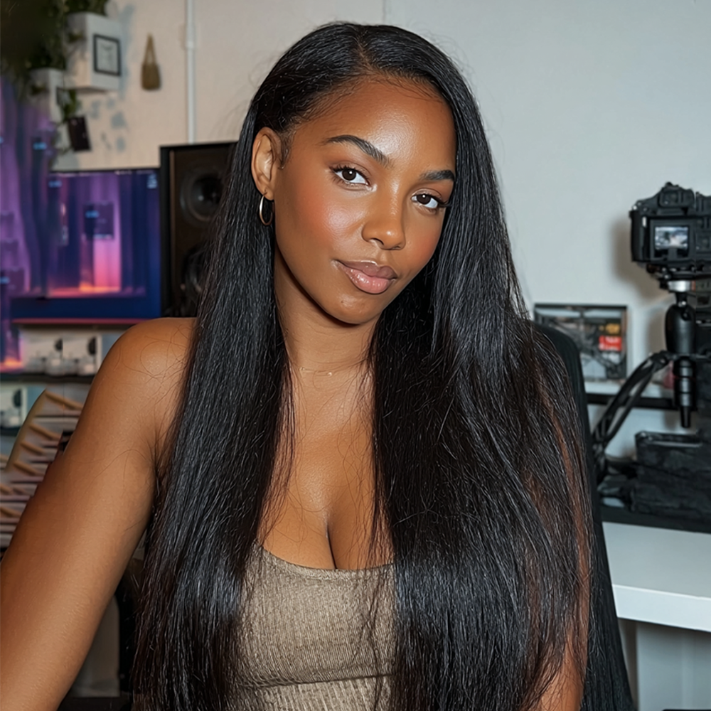 $99 BOGO | Lashey Yaki Straight Invisi Edge Seamless Clip in Hair Extensions