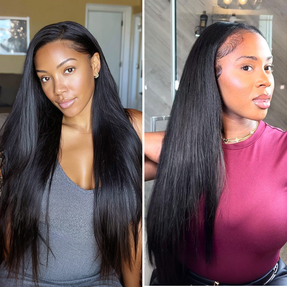 $149 BOGO | Lashey Yaki Straight Invisi Edge Seamless Clip in Hair Extensions
