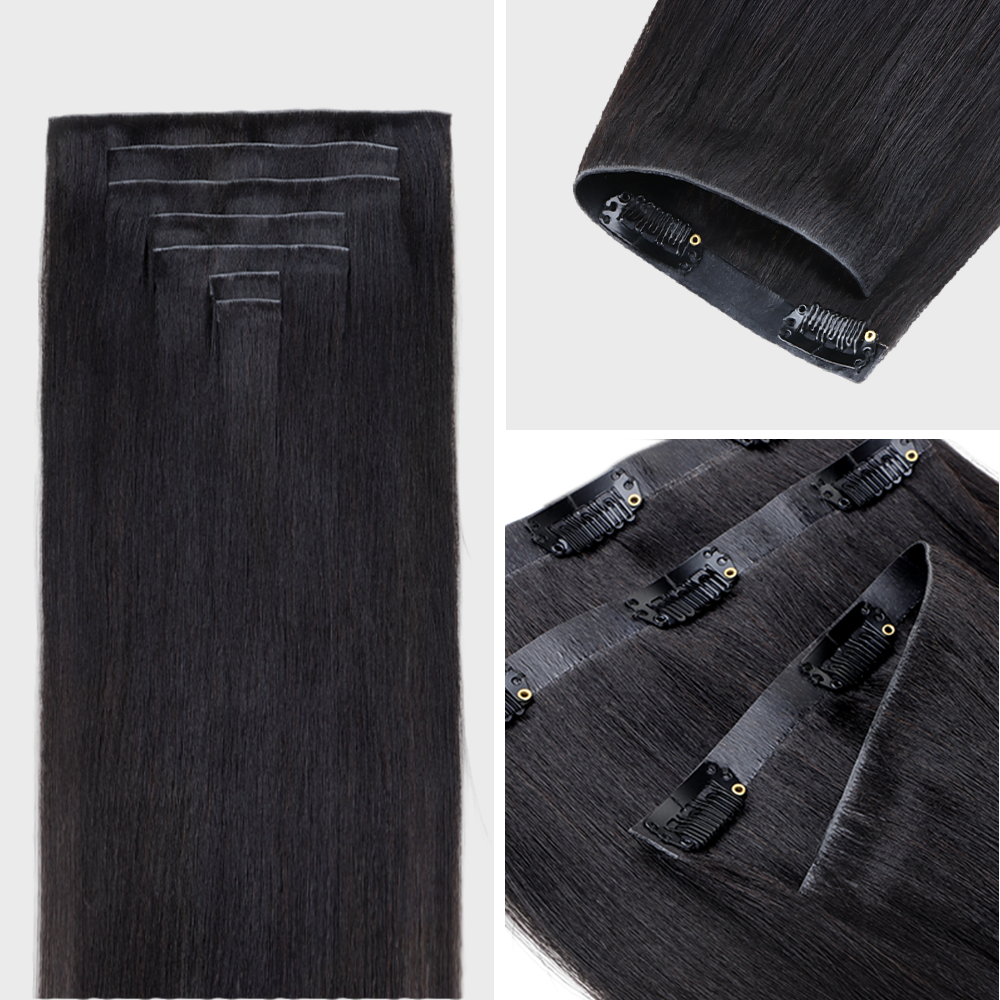 $99 BOGO | Lashey Yaki Straight Invisi Edge Seamless Clip in Hair Extensions