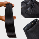 $149 BOGO | Lashey Yaki Straight Invisi Edge Seamless Clip in Hair Extensions