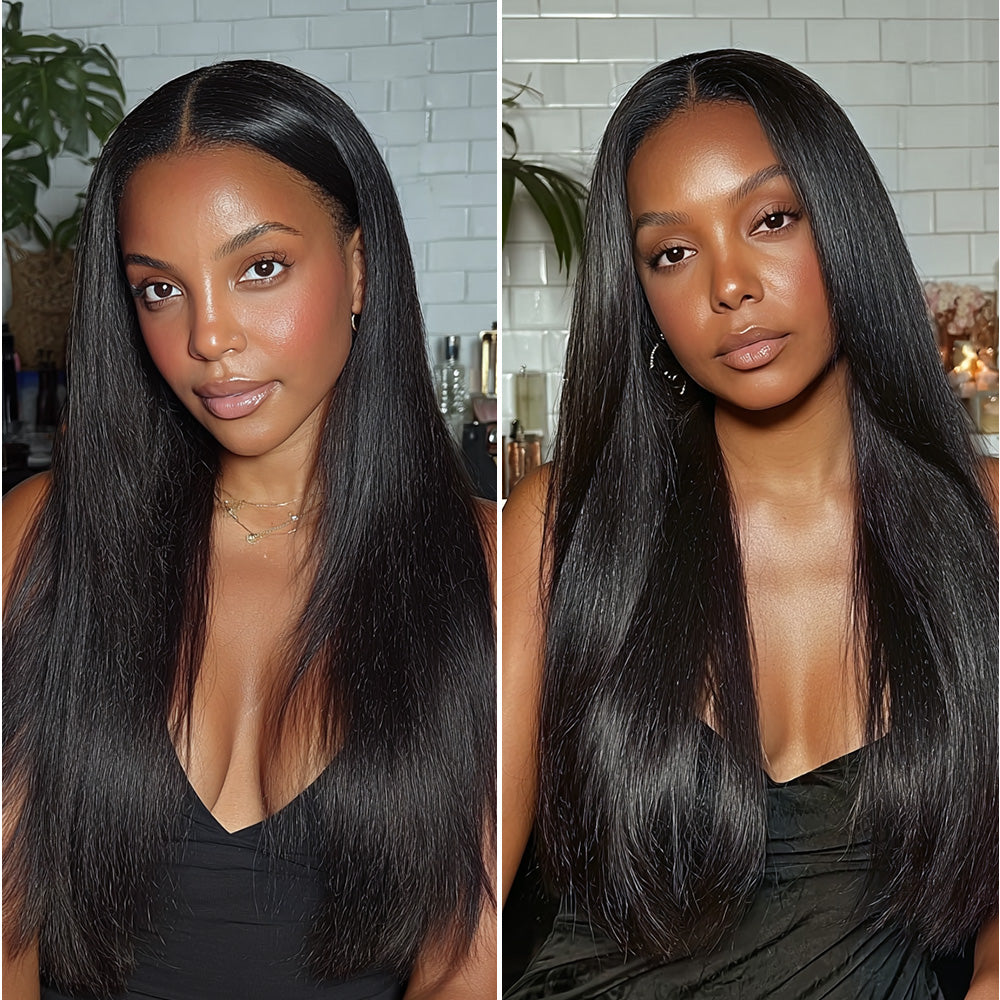 $99 BOGO | Lashey Yaki Straight Seamless Clip in Hair Extensions