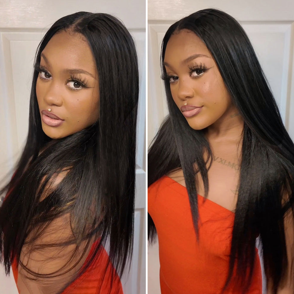 $149 BOGO | Lashey Yaki Straight Seamless Clip in Hair Extensions