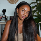 $99 BOGO | Lashey Yaki Straight Seamless Clip in Hair Extensions