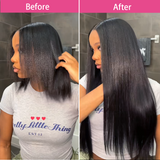 Lashey Seamless Clip in Hair Extensions Yaki Straight One Pack Enough