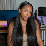 $199 BOGO | Lashey Yaki Straight Seamless Clip in Hair Extensions