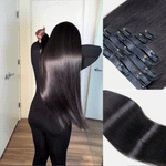 Lashey Seamless Clip in Hair Extensions Super Flat Silky Straight Real Human Hair