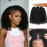 Ultra Fullness | Lashey No Knot Miracle Knots Feather Crochet Tight Curly Human Hair Extension