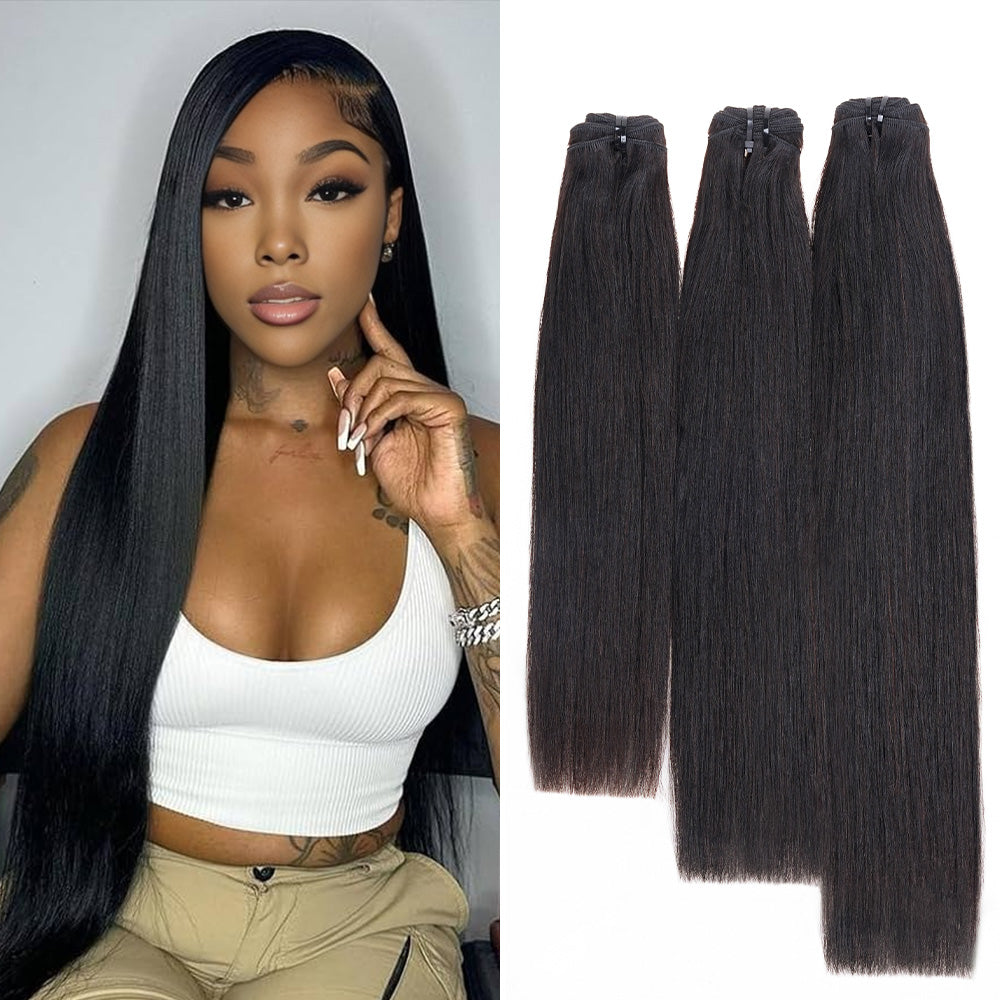 Lashey Virgin Hair Bundles Yaki Straight 3pcs Hair Wefts Human Hair