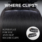 Lashey Seamless Clip in Hair Extensions Super Flat Body Wave Human Hair