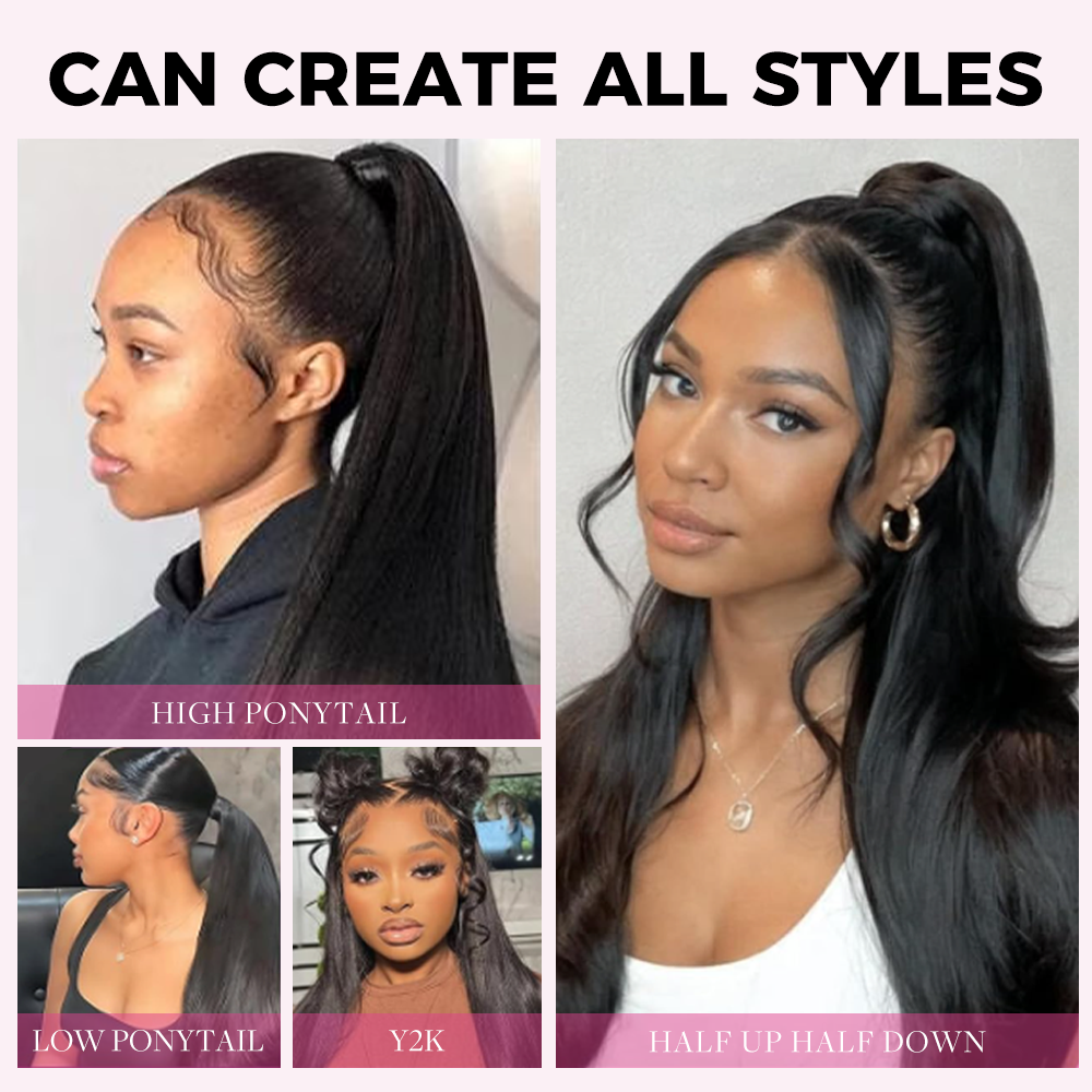 $99 BOGO | Lashey Yaki Straight Invisi Edge Seamless Clip in Hair Extensions
