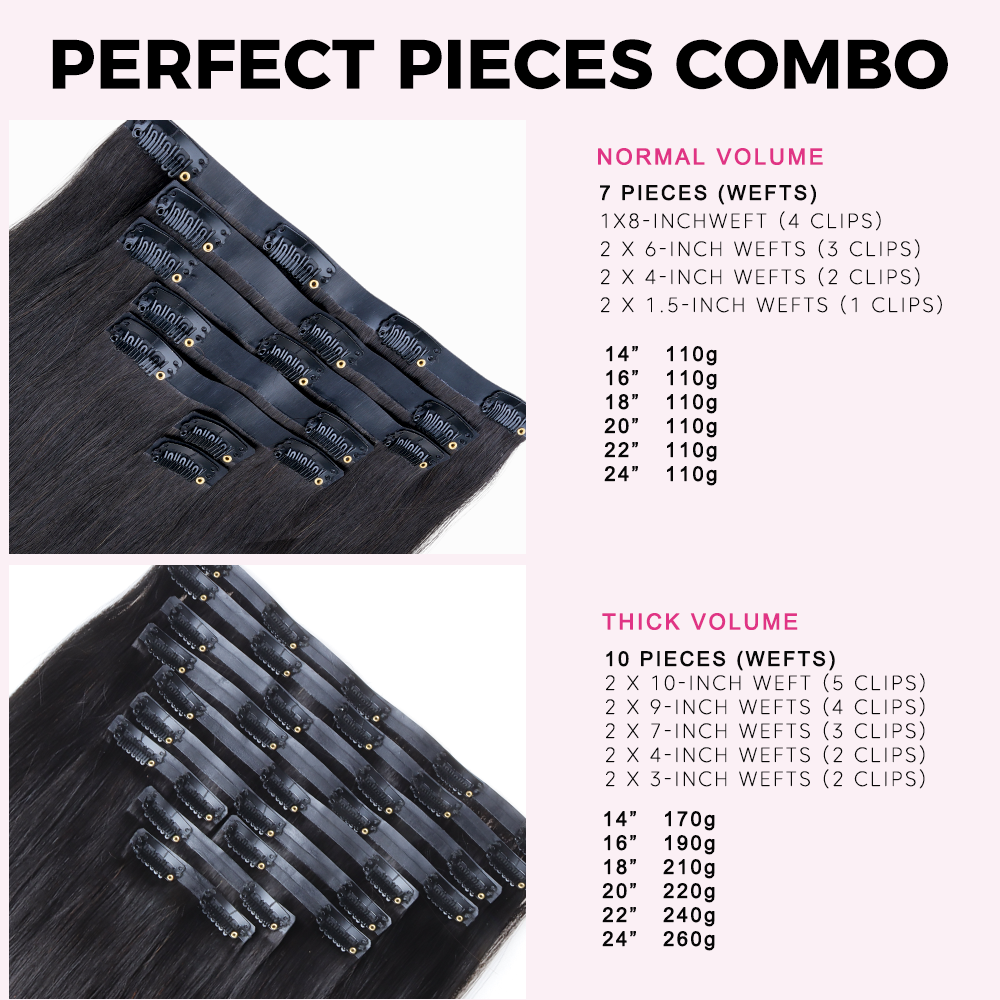 Lashey Invisi Edge Seamless Clip in Hair Extensions Body Wave Real Human Hair