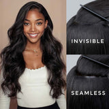 Lashey Most Undetectable Seamless Clip in Hair Extensions Real Human Hair