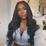 Lashey Genius Seamless Clip in Hair Extensions Body Wave Real Human Hair
