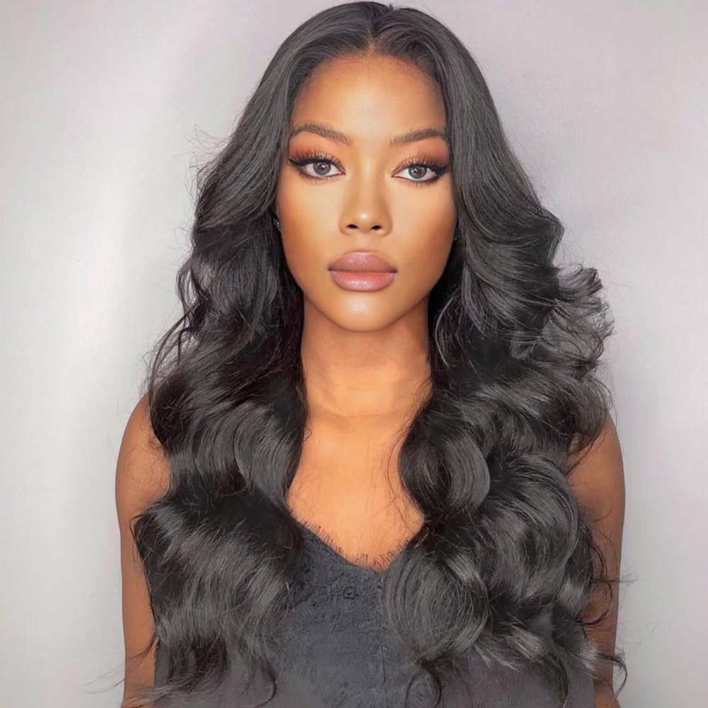 Lashey Genius Seamless Clip in Hair Extensions Body Wave Real Human Hair