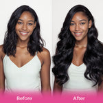 Lashey Upgraded Invisi Edge Seamless Clip in Hair Extensions Body Wave Human Hair