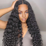 Lashey Genius Seamless Clip in Hair Extensions Deep Wave Real Human Hair