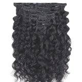 Lashey Genius Seamless Clip in Hair Extensions Deep Wave Real Human Hair