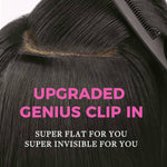 Lashey Genius Seamless Clip in Hair Extensions Silky Straight Real Human Hair