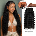Lashey Upgraded Feather Human Crochet Hair Miracle Knots Deep Wave
