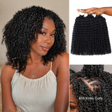 Lashey Upgraded Miracle Knots Feather Crochet Kinky Curly Human Hair Extension