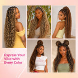 Colored Miracle Knots | Lashey No Knot Highlight Feather Crochet Human Hair Extension