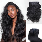Lashey Body Wave / Yaki Straight / Messy Burmese Curly / Kinky Straight / Kinky Curly / Straight Invisible Edge Clip in Hair Extensions