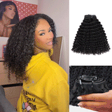 Lashey Body Wave / Yaki Straight / Messy Burmese Curly / Kinky Straight / Kinky Curly / Straight Invisible Edge Clip in Hair Extensions