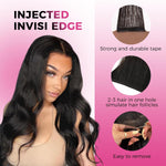 Invisible Soft Tape in Hair Extensions Human Hair Natural Black