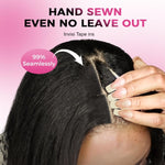 Invisible Soft Tape in Hair Extensions Human Hair Natural Black