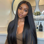 Lashey Invisi Edge Seamless Clip in Hair Extensions Silky Straight Real Human Hair