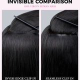 Lashey Super Natural Invisi Edge Seamless Clip in Hair Extensions Silky Straight Real Human Hair