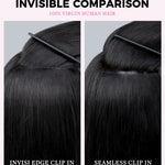 Lashey Invisi Edge Seamless Clip in Hair Extensions Body Wave Real Human Hair