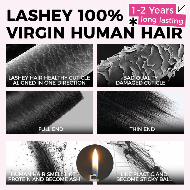 $99 BOGO | Lashey Yaki Straight Invisi Edge Seamless Clip in Hair Extensions