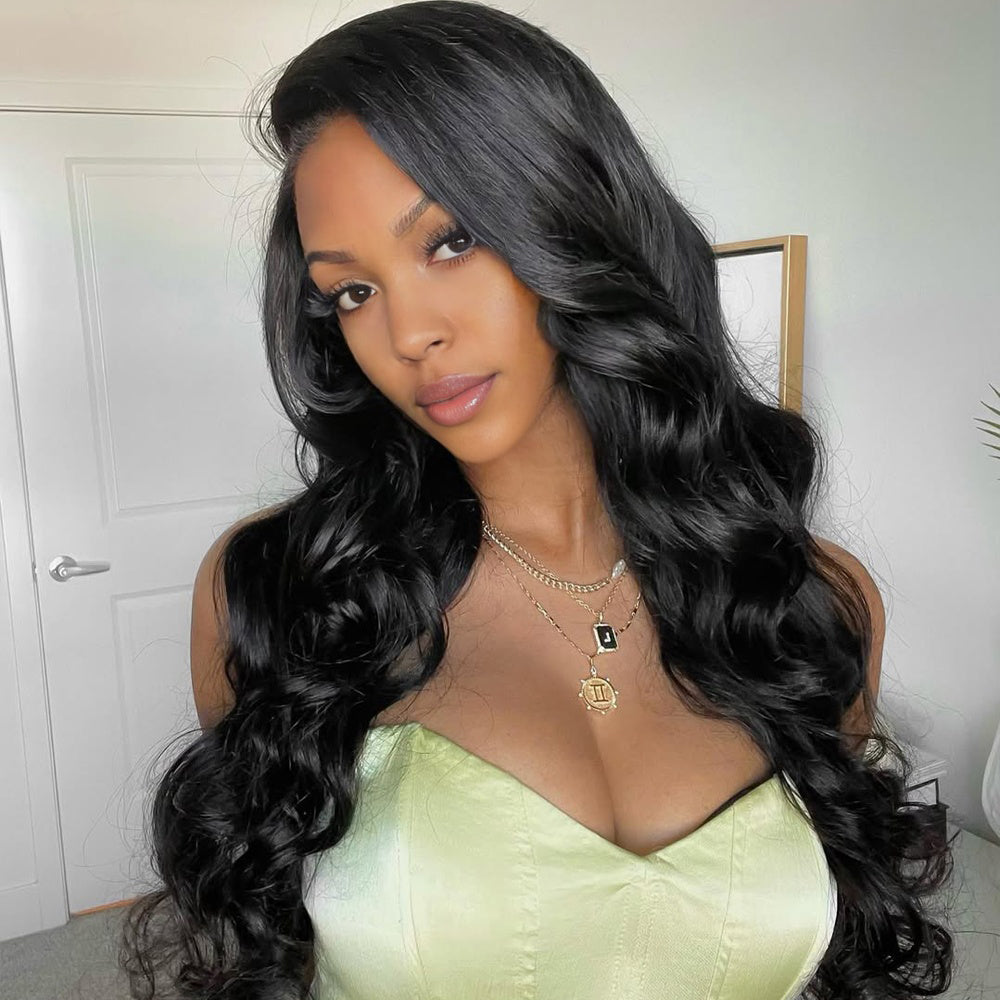 Lashey Upgraded Invisi Edge Seamless Clip in Hair Extensions Body Wave Human Hair