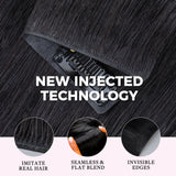 Lashey Super Natural Invisi Edge Seamless Clip in Hair Extensions Silky Straight Real Human Hair
