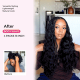 Upgraded | Lashey No Knot Miracle Knots Feather Crochet Human Hair Extension