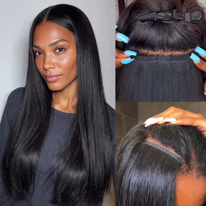 Lashey Body Wave / Yaki Straight / Kinky Curly / Kinky Straight / Straight Ultra Seamless Clip in Hair Extensions