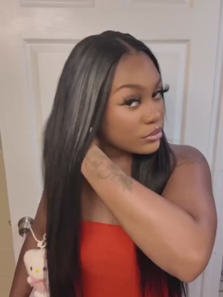 $109 BOGO | Lashey Yaki Straight Seamless Clip in Hair Extensions