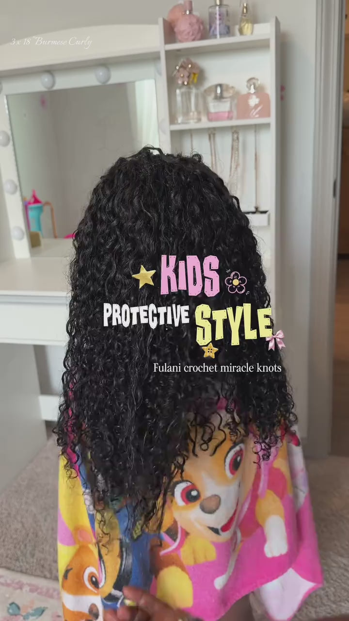 Lashey Upgraded Human Crochet Hair No Knot Miracle Knots Burmese Curly