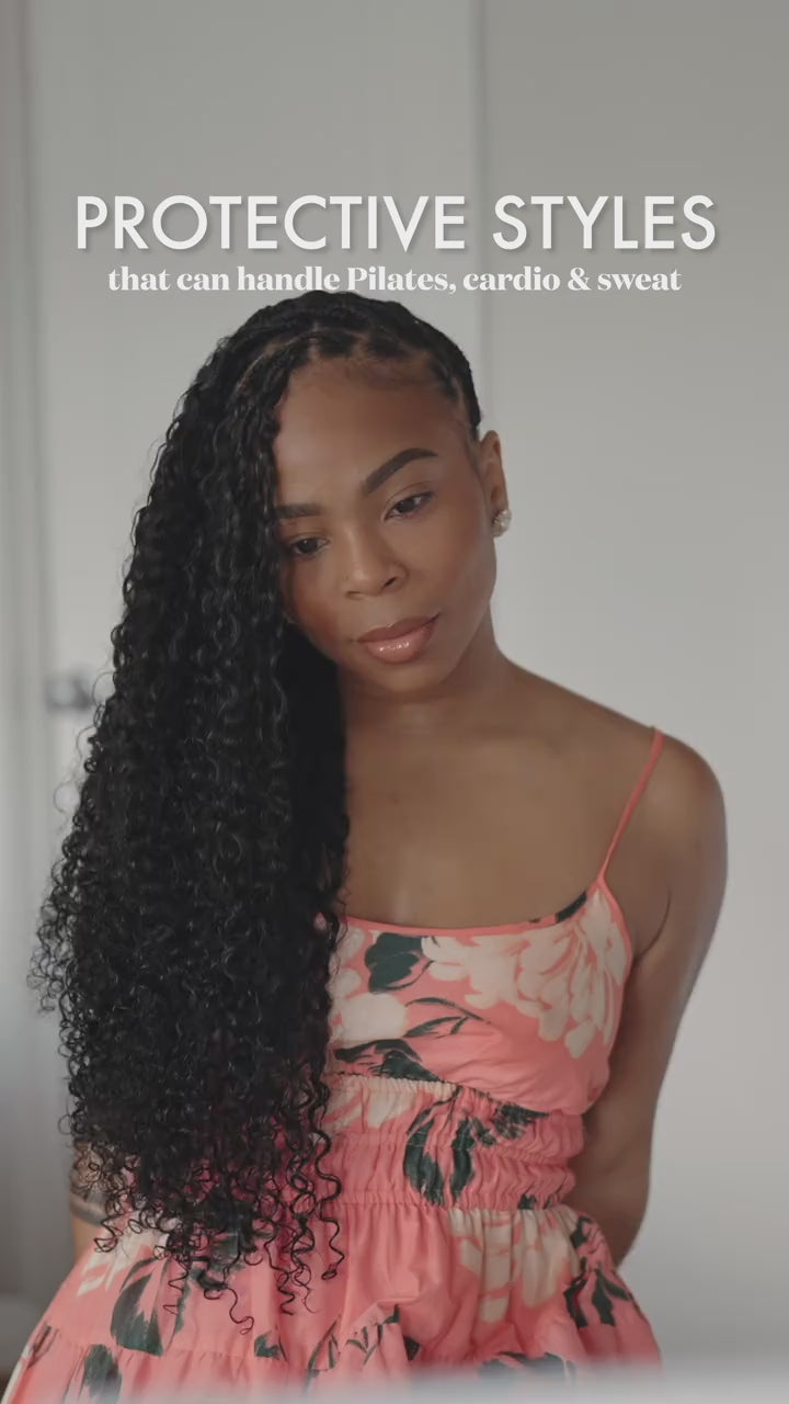 Lashey Upgraded Feather Human Crochet Hair Miracle Knots Deep Wave