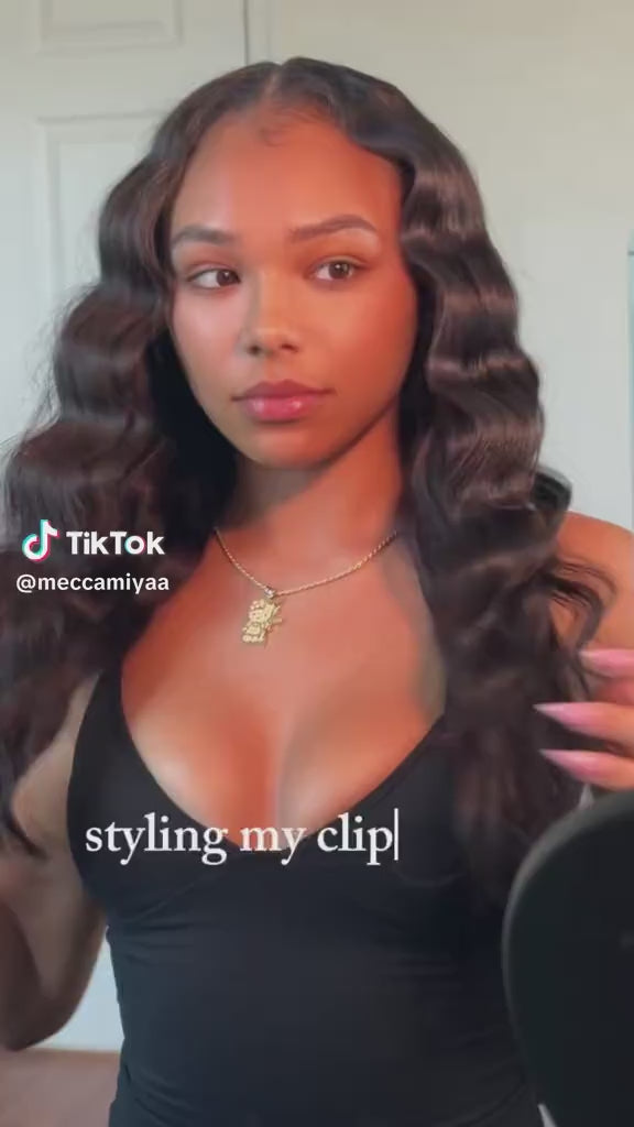 US Warehouse | Lashey Invisible Edges Clip in Yaki Straight Hair Extensions