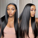 Lashey Seamless Clip in Hair Extensions Super Flat Silky Straight #1 Jet Black Real Human Hair