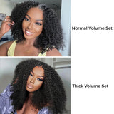 Lashey Upgraded Seamless Clip in Hair Extensions Kinky Curly Real Human Hair