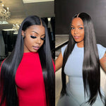 Lashey Seamless Clip in Hair Extensions Super Flat Silky Straight Real Human Hair
