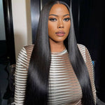 Lashey Seamless Clip in Hair Extensions Super Flat Silky Straight Real Human Hair