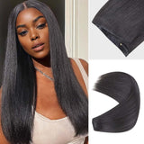 Lashey Genius Seamless Clip in Hair Extensions Yaki Straight Real Human Hair
